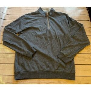 Johnnie-O 1/4 Zip Golf Pullover Blue Mens Large With Sleeve Logo